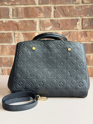 Louis Vuitton Montaigne Handbag Monogram Empreinte Leather MM 92842
