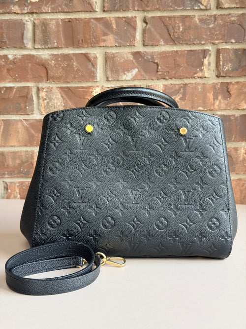 Louis Vuitton Montaigne Handbag Monogram Empreinte Leather MM 92842