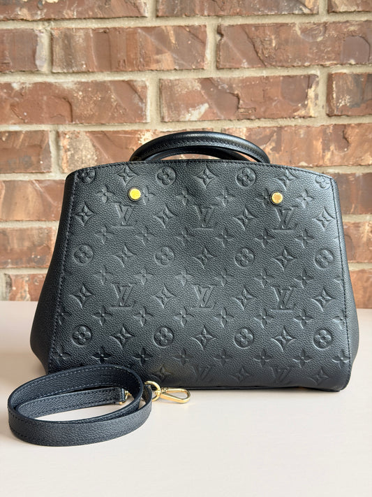 Louis Vuitton Montaigne Handbag Monogram Empreinte Leather MM 92842