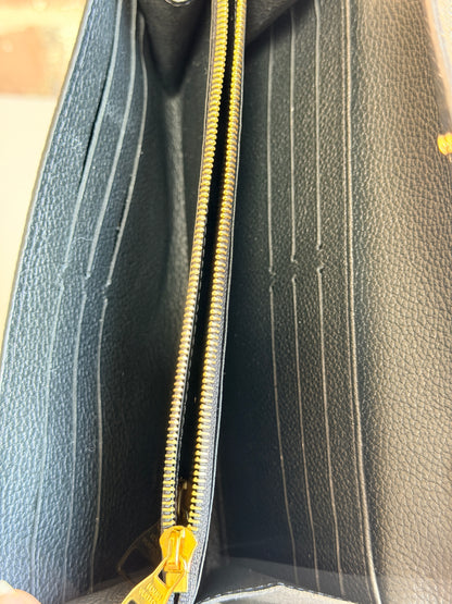 Louis Vuitton Monogram Empreinte Sarah Wallet Black 78956