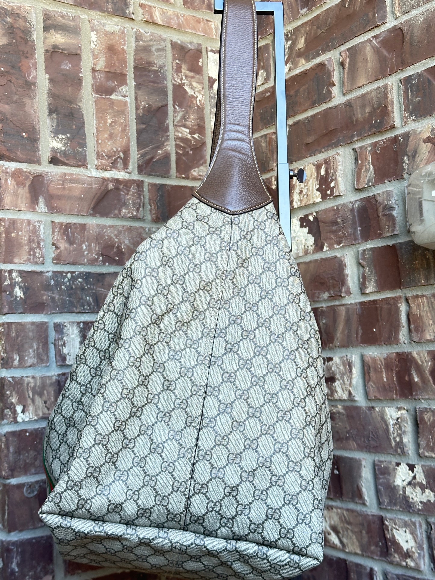Gucci Jackie 1961 Soft Shoulder Bag GG Coated Canvas Medium Brown 82974