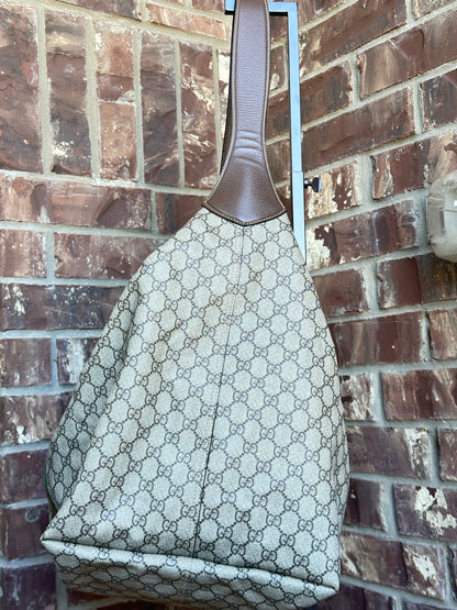 Gucci Jackie 1961 Soft Shoulder Bag GG Coated Canvas Medium Brown 82974