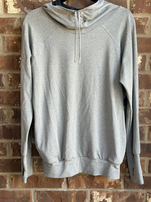 Sweaty Betty Womens Medium Gray Marl Lightweight Hoodie Pullover Activewear