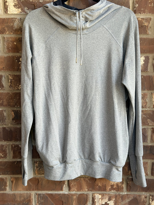 Sweaty Betty Womens Medium Gray Marl Lightweight Hoodie Pullover Activewear
