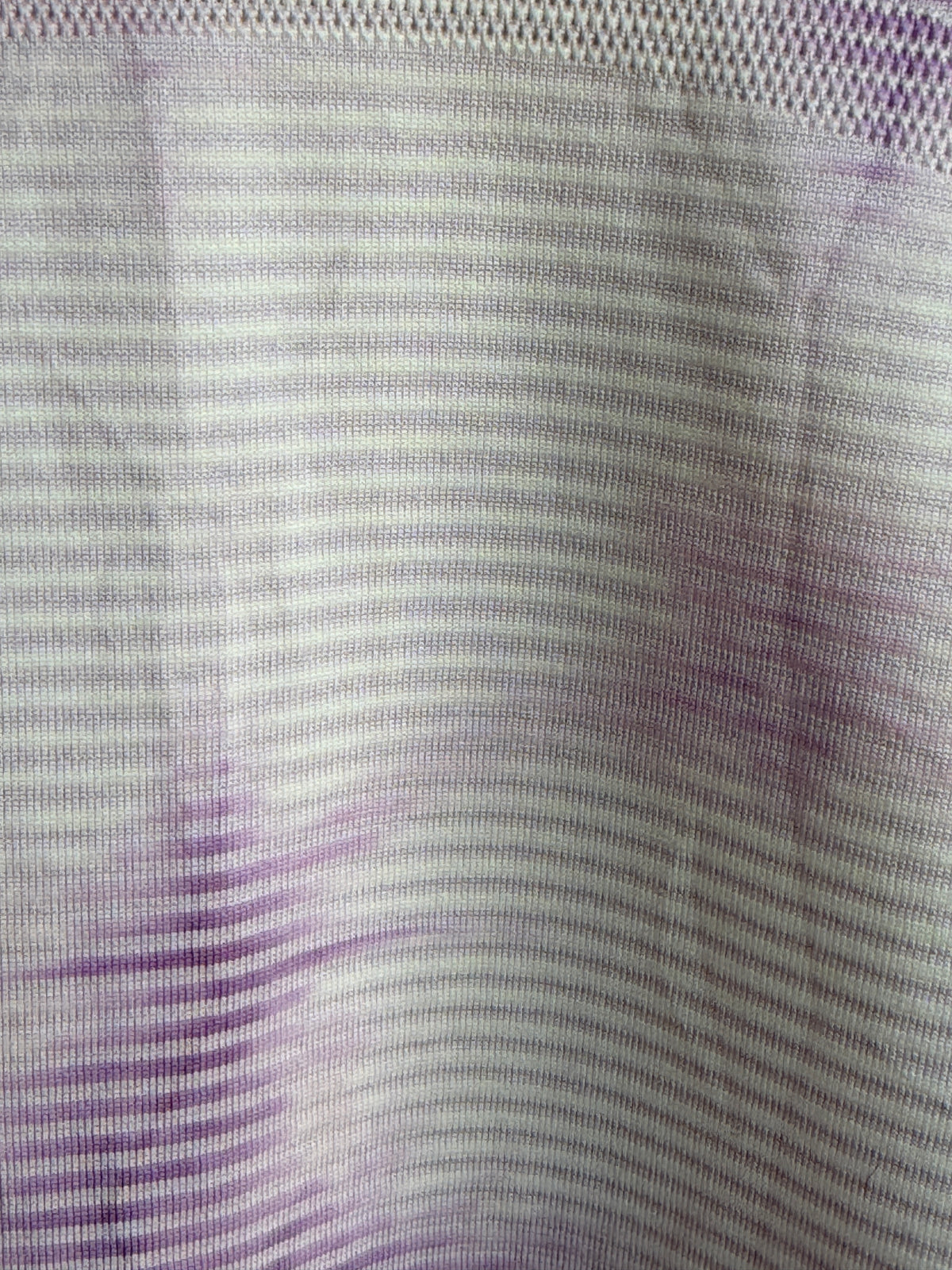 Lululemon Womens Size 10 Purple White Long Sleeve Running Shirt Still Your Mind