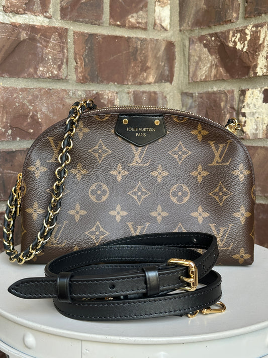 Louis Vuitton Be Alma Chain Handbag Monogram Canvas Brown 82034