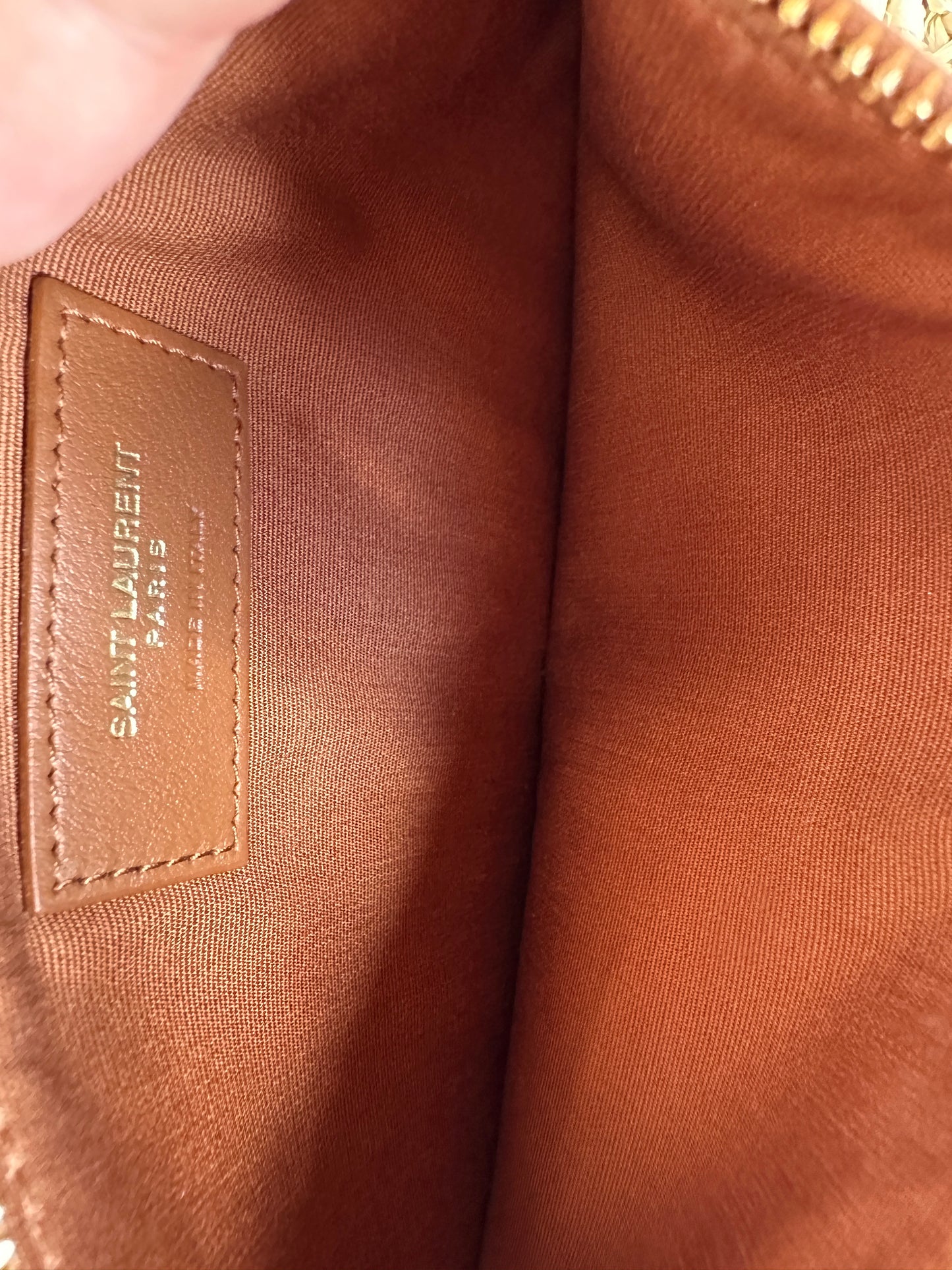 Saint Laurent Le 5 a 7 Supple Hobo Raffia and Leather Small Tan 31165