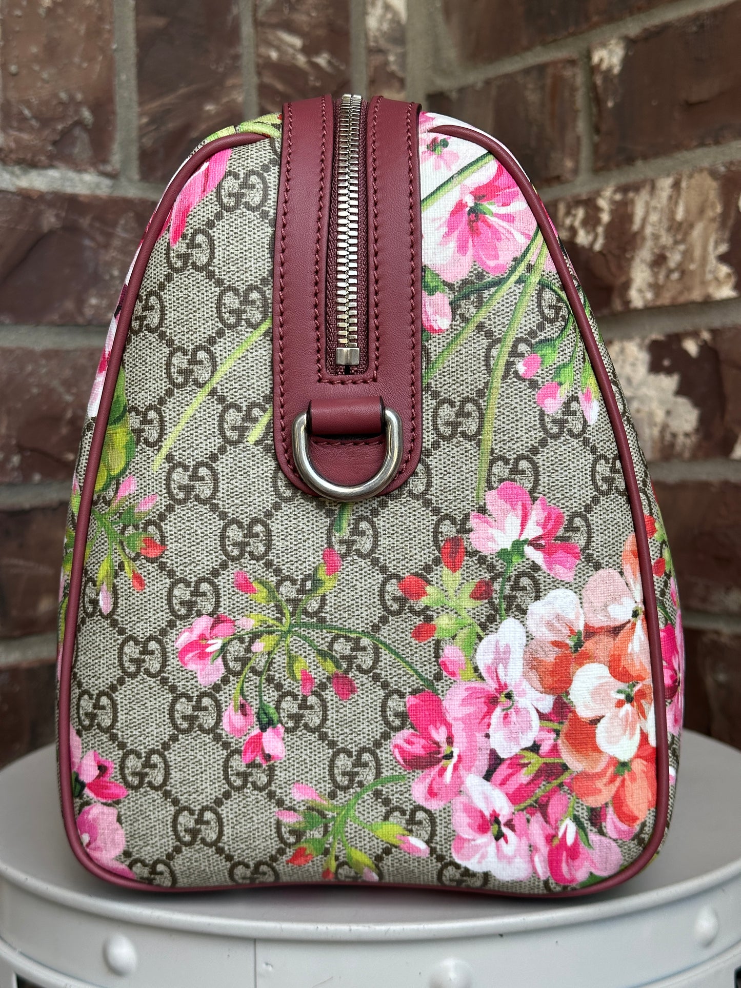 Gucci Convertible Boston Bag Blooms Print GG Coated Canvas Medium 11169