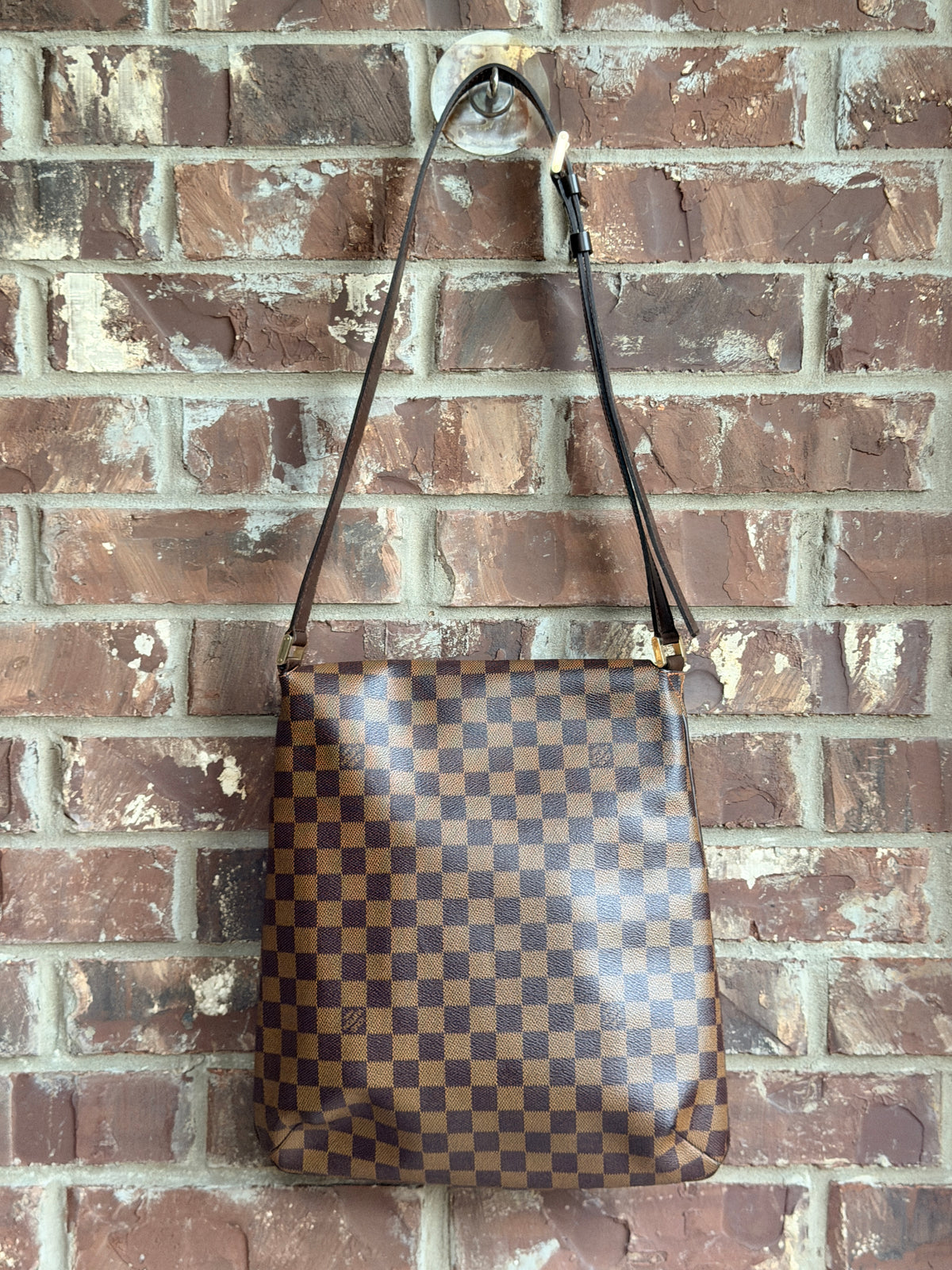 Louis Vuitton Musette Handbag Damier Ebene GM Brown 638420