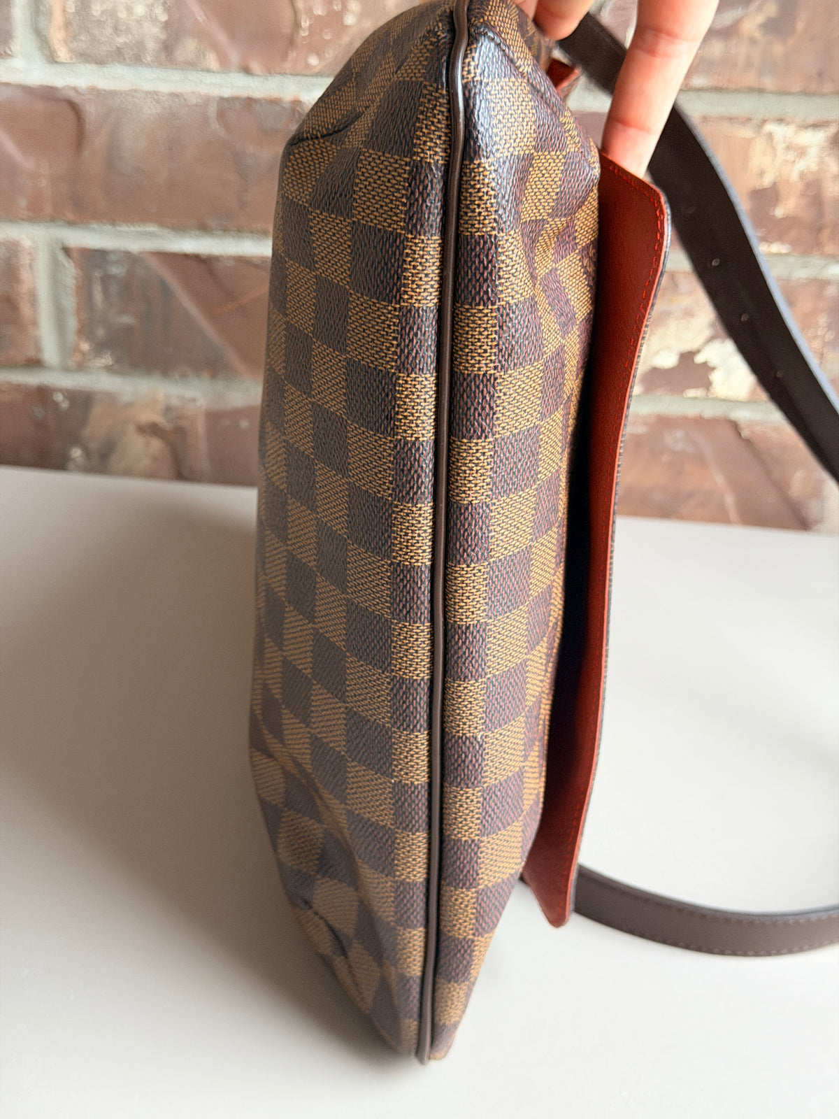 Louis Vuitton Musette Handbag Damier Ebene GM Brown 638420