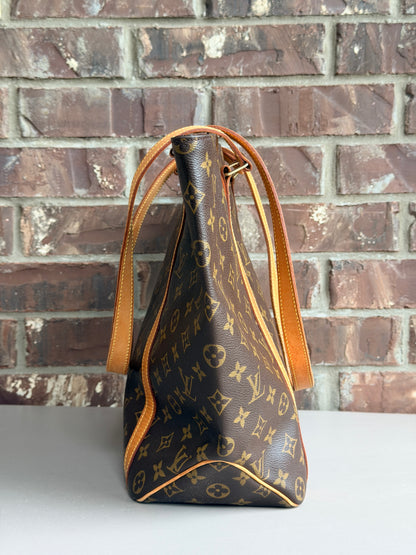 Louis Vuitton Shopping Sac Handbag Monogram Canvas MM Brown 84967