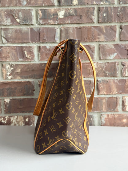 Louis Vuitton Shopping Sac Handbag Monogram Canvas MM Brown 84967