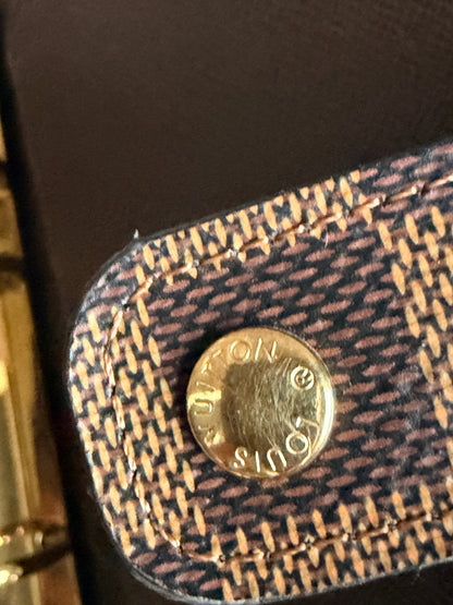 Louis Vuitton Ring Agenda Cover Damier Ebene MM 74795