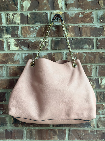 Gucci Soho Chain Strap Shoulder Bag Leather Large Pink 73723