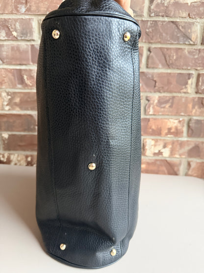 Gucci Bamboo Shopper Tote Leather Large Black 73472