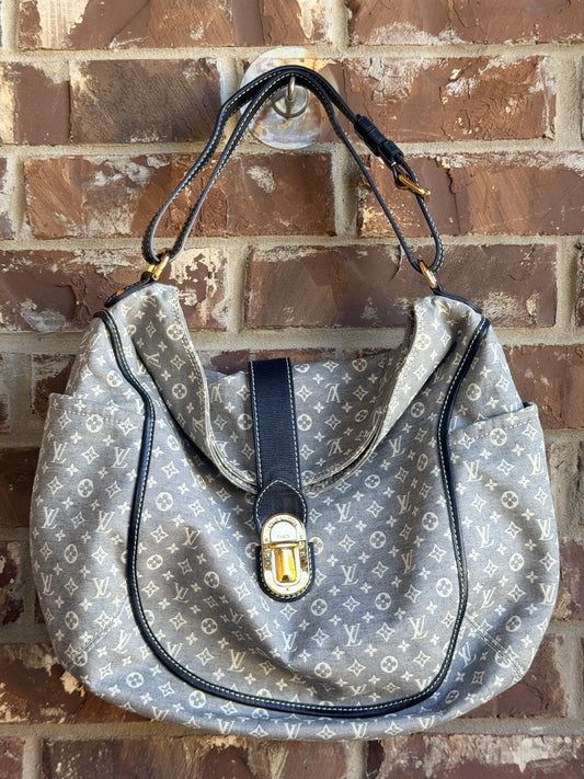 Louis Vuitton Romance Handbag Monogram Idylle Blue	34521