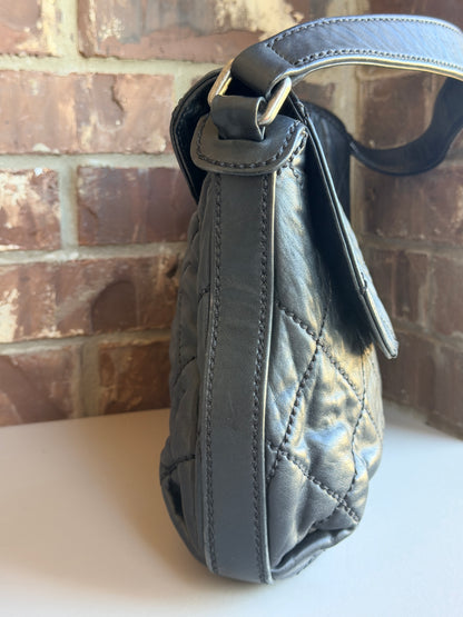 Chanel Wild Stitch Flap Shoulder Bag Quilted Lambskin Large Black 56823