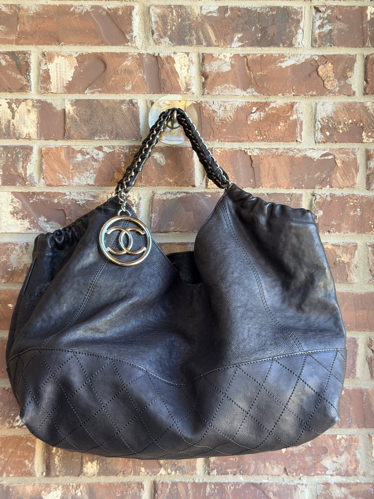 Chanel Coco Cabas Quilted Leather XL Black 65798