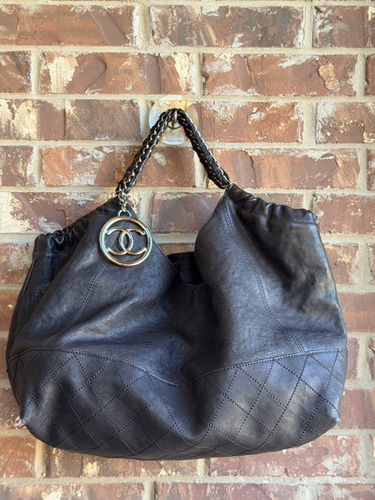Chanel Coco Cabas Quilted Leather XL Black 65798
