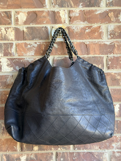 Chanel Coco Cabas Quilted Leather XL Black 65798