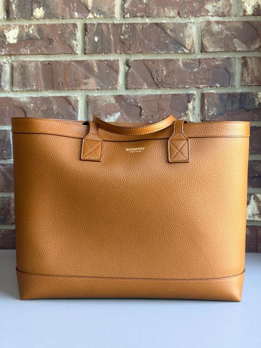 Burberry London Tote Leather Medium Brown 43657