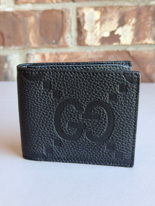 Gucci Calfskin Jumbo GG Embossed Bifold Wallet 94353