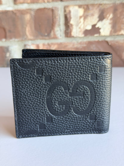 Gucci Calfskin Jumbo GG Embossed Bifold Wallet 94353
