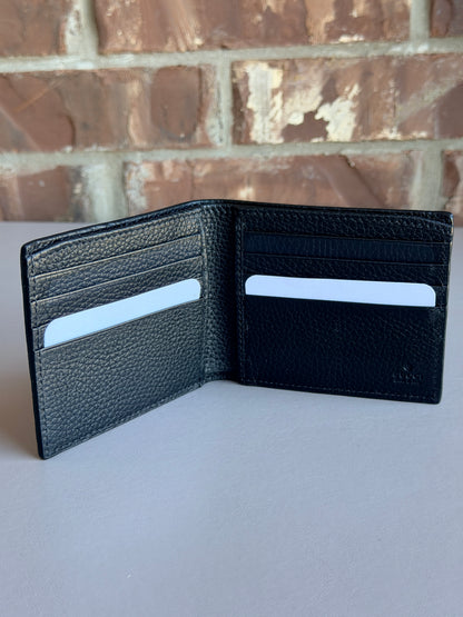 Gucci Calfskin Jumbo GG Embossed Bifold Wallet 94353