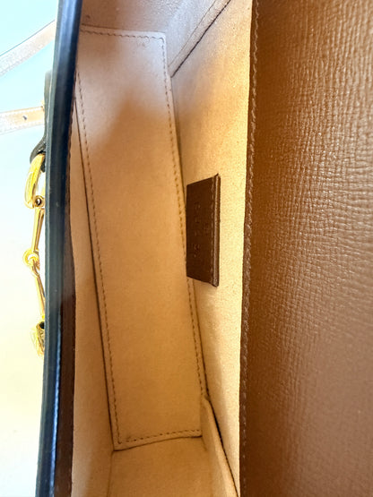 Gucci Horsebit 1955 Flap Crossbody Bag GG Coated Canvas Mini 45722
