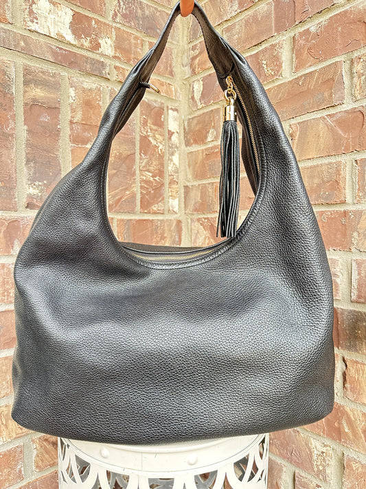 Gucci Soho Hobo Leather Large	Black 52367