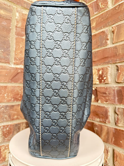 Gucci Sukey Tote Guccissima Leather Medium Blue 48269
