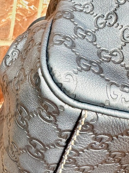 Gucci Sukey Tote Guccissima Leather Medium Blue 48269