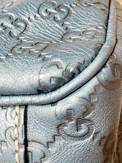 Gucci Sukey Tote Guccissima Leather Medium Blue 48269