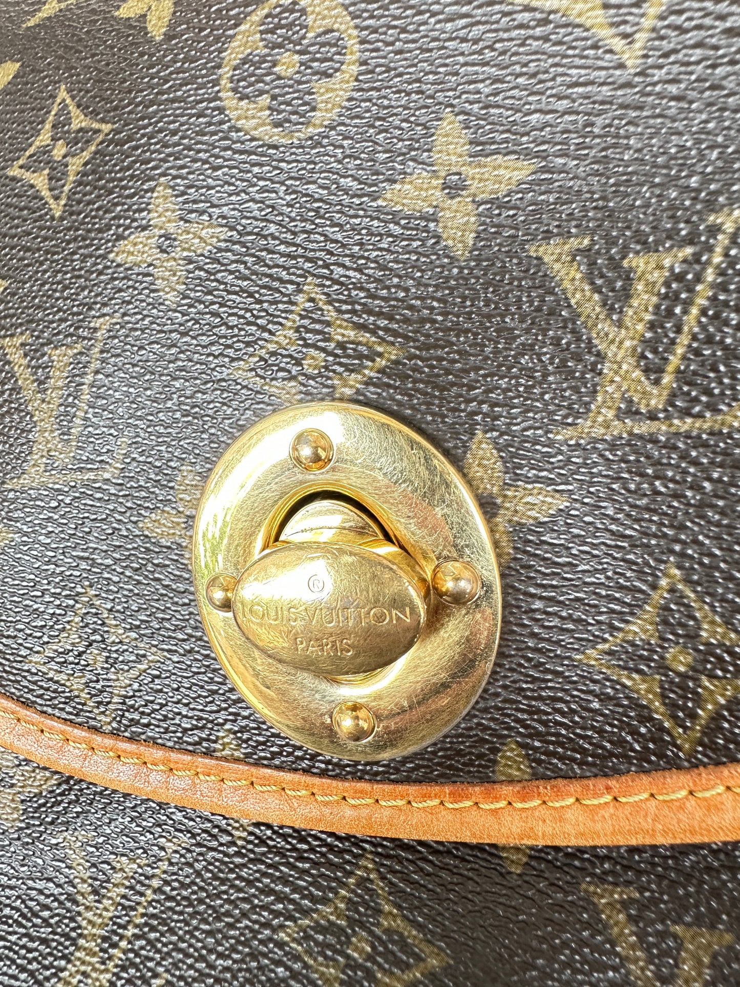 Louis Vuitton Tulum Handbag Monogram Canvas GM Brown 68482
