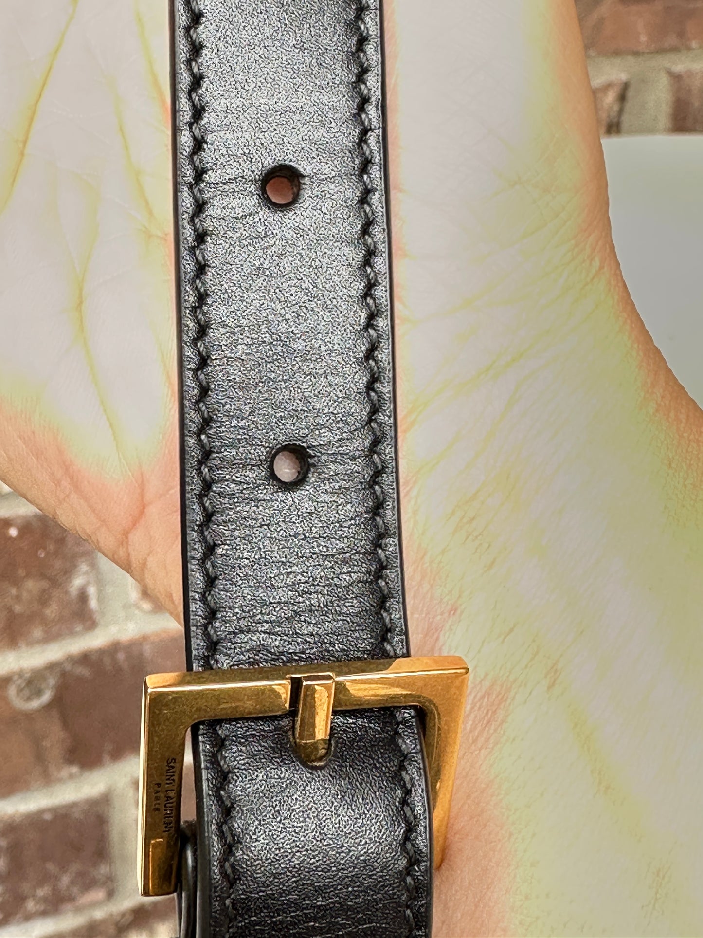 Saint Laurent Manhattan Shoulder Bag Leather Medium 81225