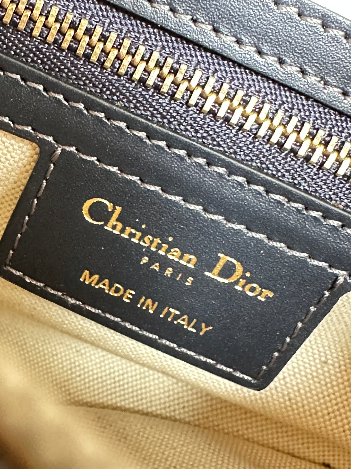 Christian Dior Saddle Handbag with Strap Oblique Canvas Medium Blue 73293