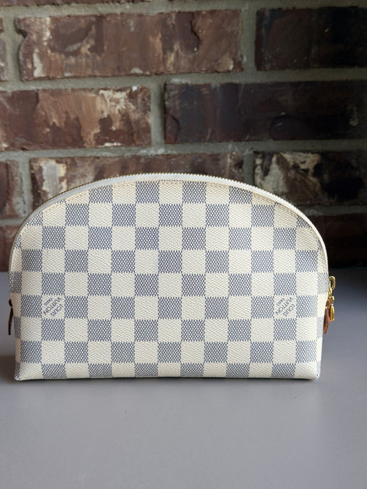 Louis Vuitton Cosmetic Pouch Damier Azur GM 84574