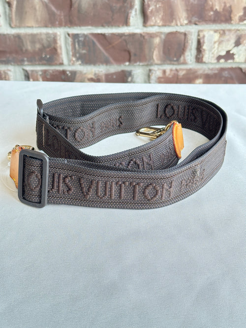 Louis Vuitton Jacquard Monogram Adjustable Shoulder Strap Brown 83453-1