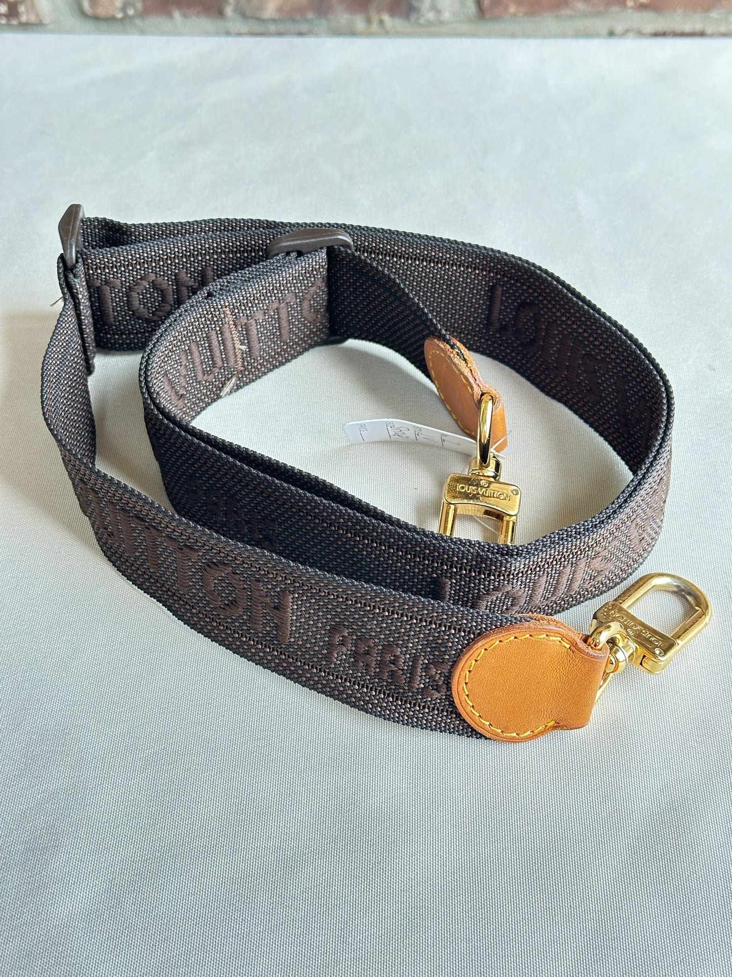 Louis Vuitton Jacquard Monogram Adjustable Shoulder Strap Brown 83454-2
