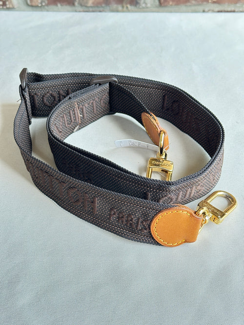 Louis Vuitton Jacquard Monogram Adjustable Shoulder Strap Brown 83454-2
