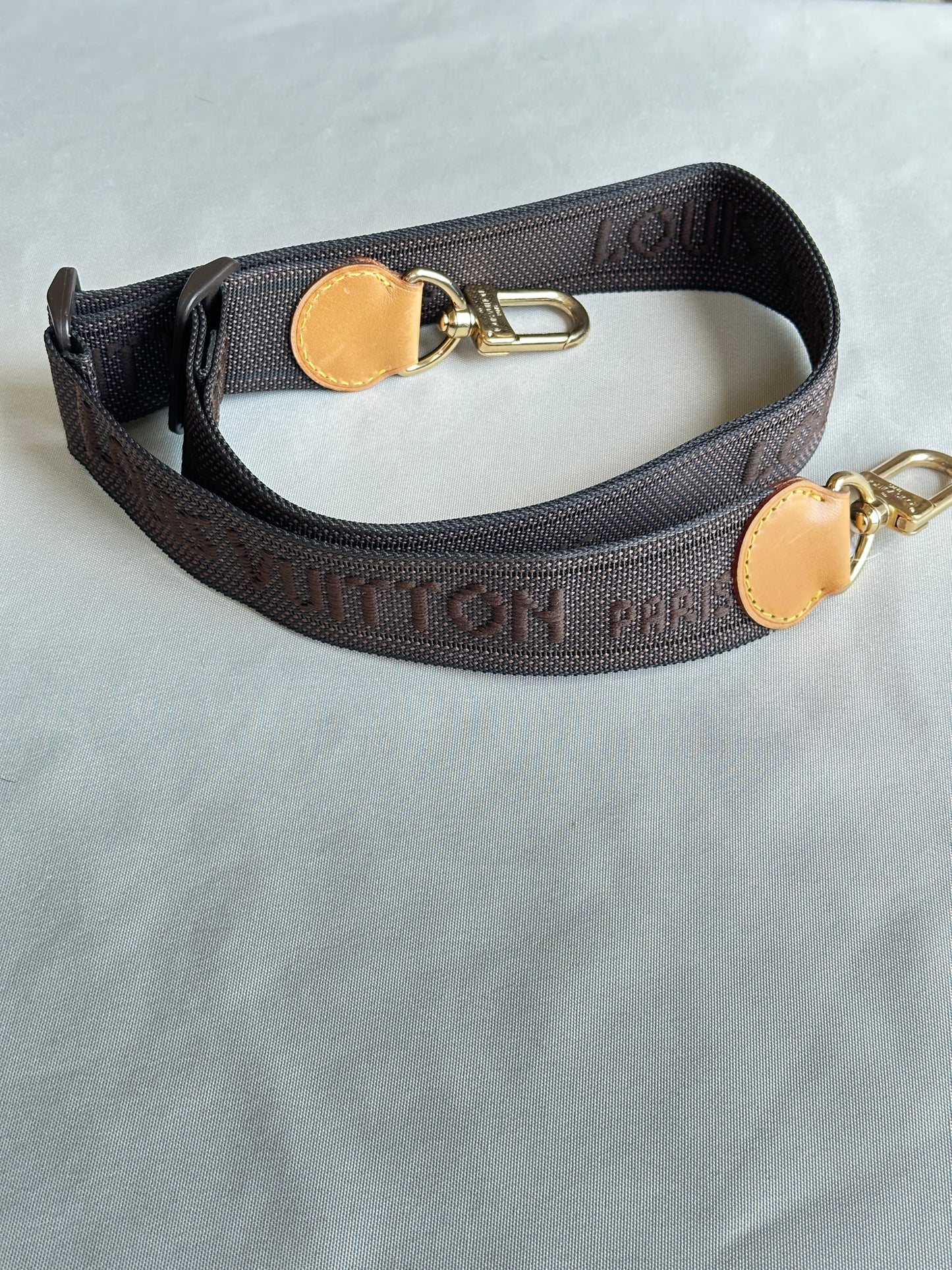 Louis Vuitton Jacquard Monogram Adjustable Shoulder Strap Brown 83455-3