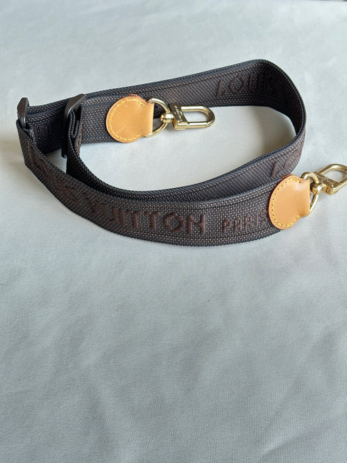 Louis Vuitton Jacquard Monogram Adjustable Shoulder Strap Brown 83455-3