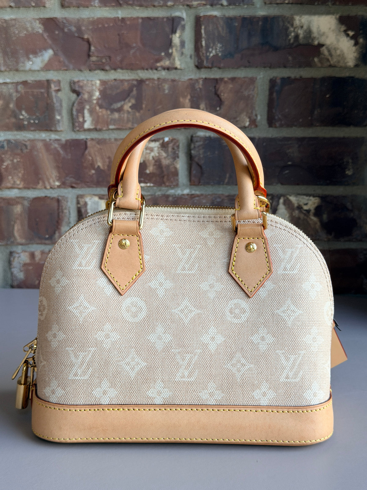 Louis Vuitton Alma Handbag Limited Edition Grace Coddington Meowgram Canvas BB 78954