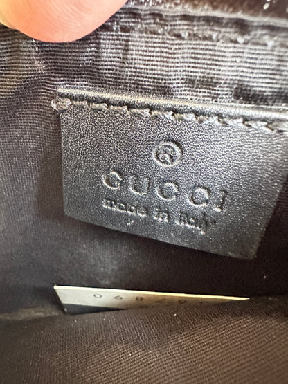 Gucci GG Monogram Black Flap Bag with Pouch 49283