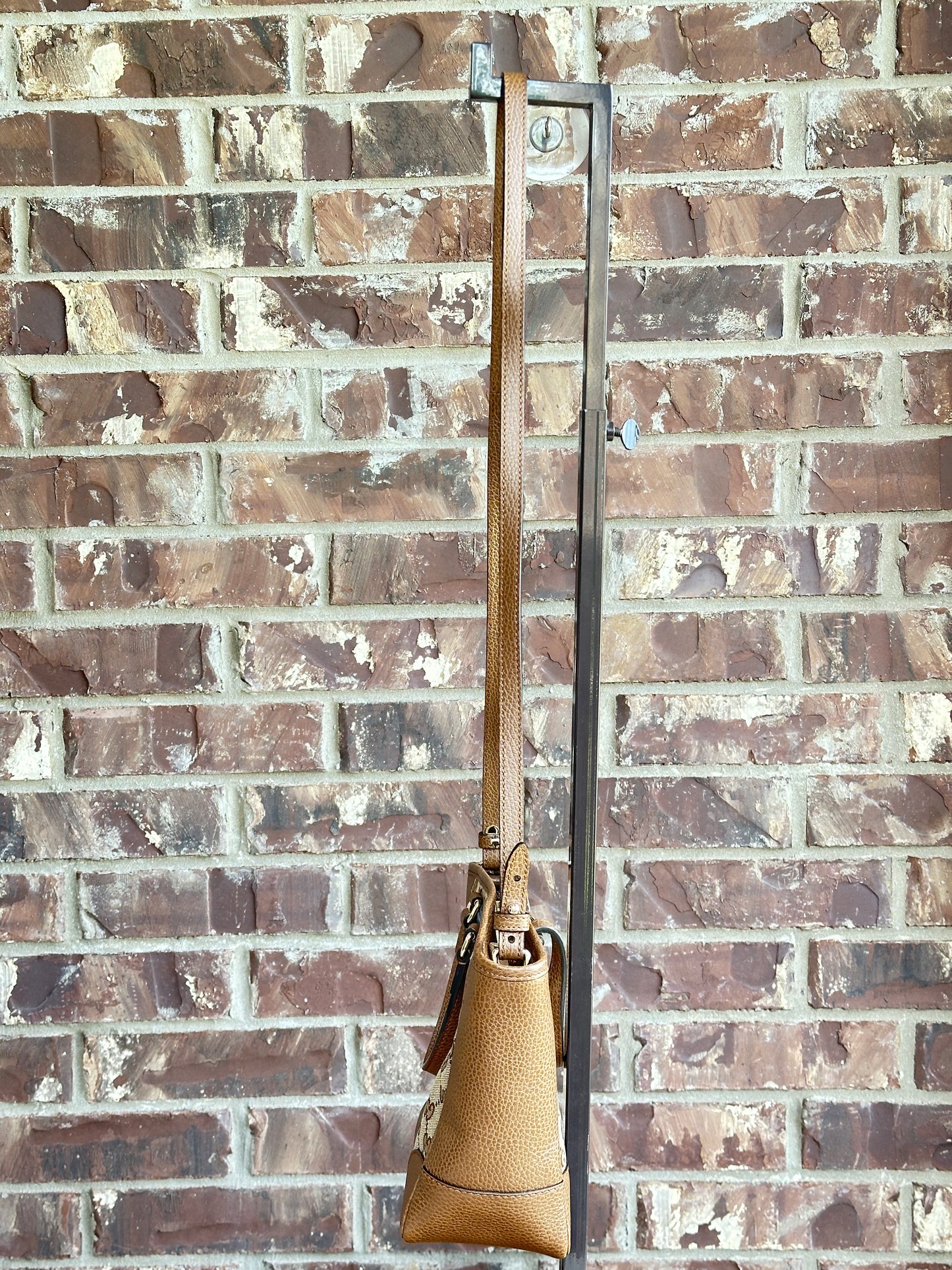 Gucci Bree Convertible Tote GG Canvas with Leather Small Brown 73842