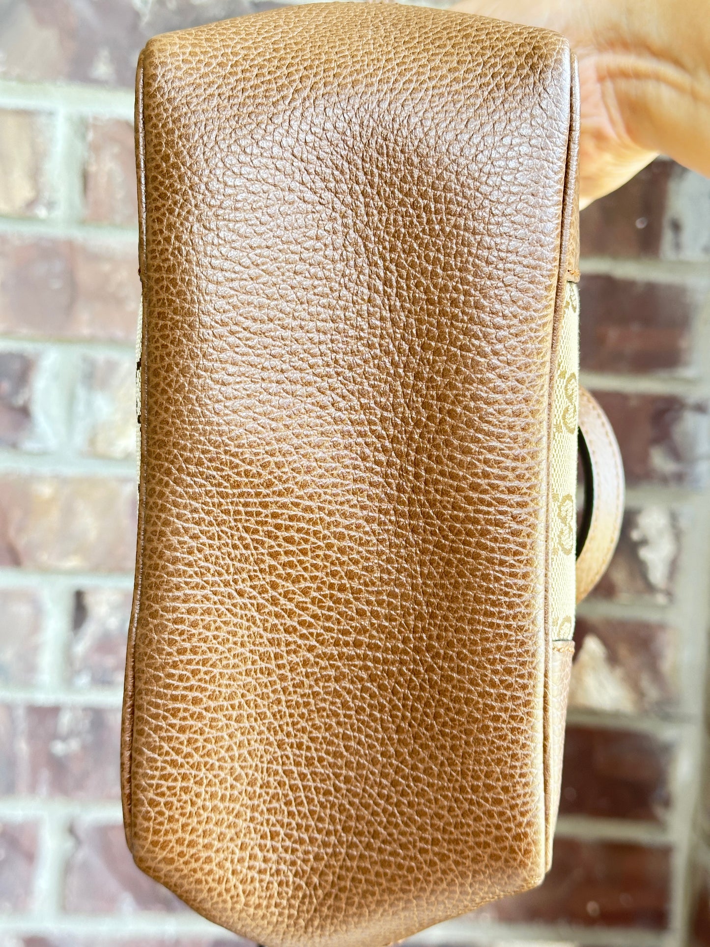 Gucci Bree Convertible Tote GG Canvas with Leather Small Brown 73842