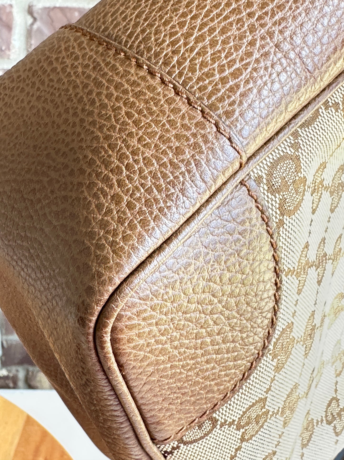 Gucci Bree Convertible Tote GG Canvas with Leather Small Brown 73842