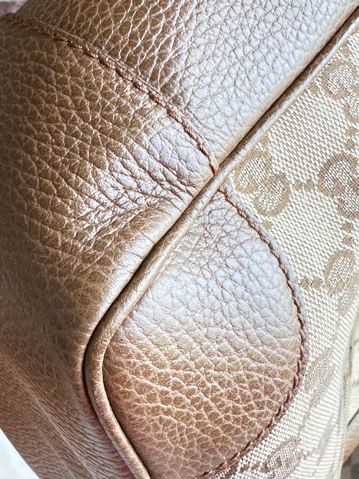 Gucci Bree Convertible Tote GG Canvas with Leather Small Brown 73842