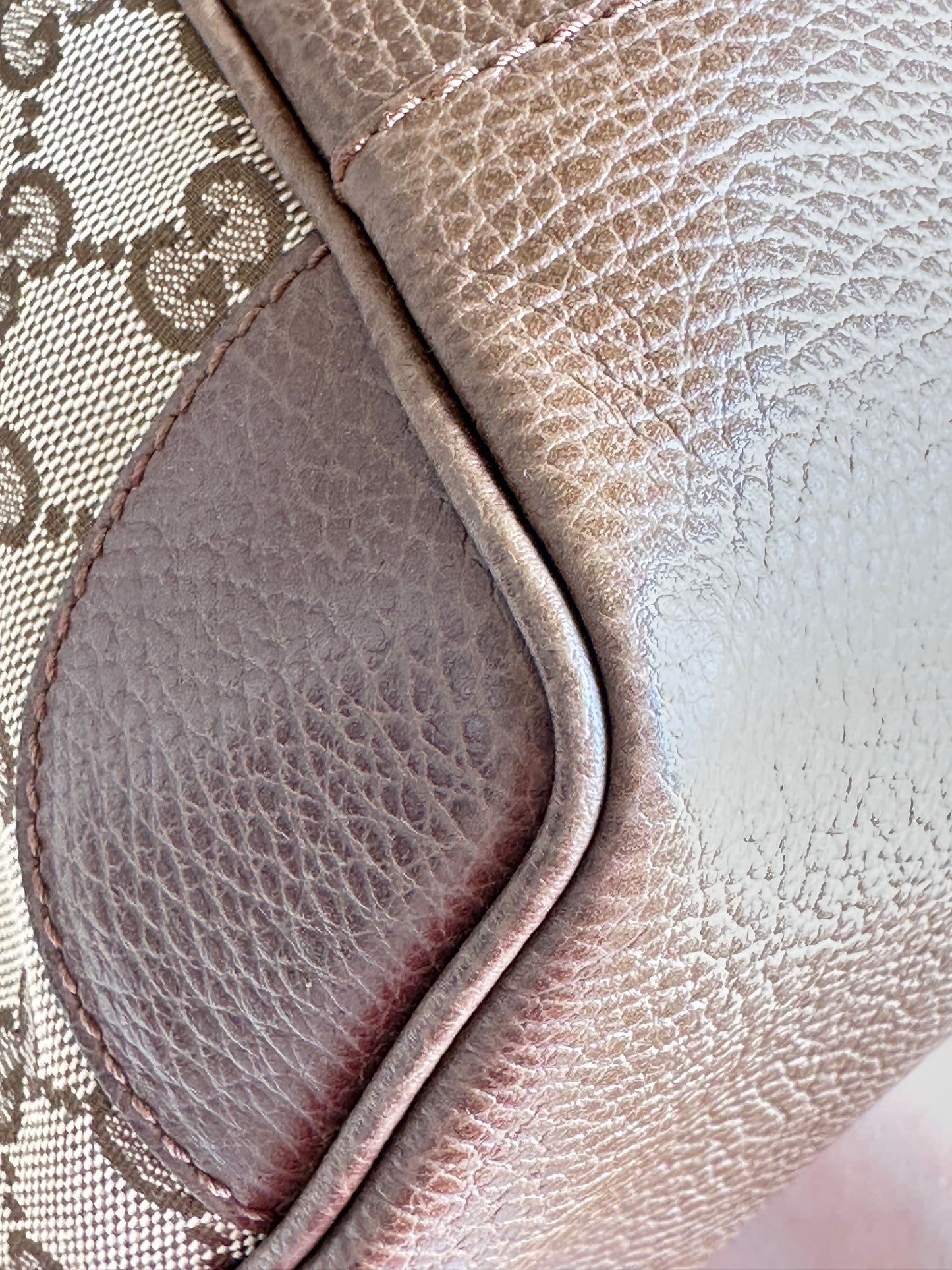 Gucci Bree Convertible Tote GG Canvas with Leather Small Brown 73842