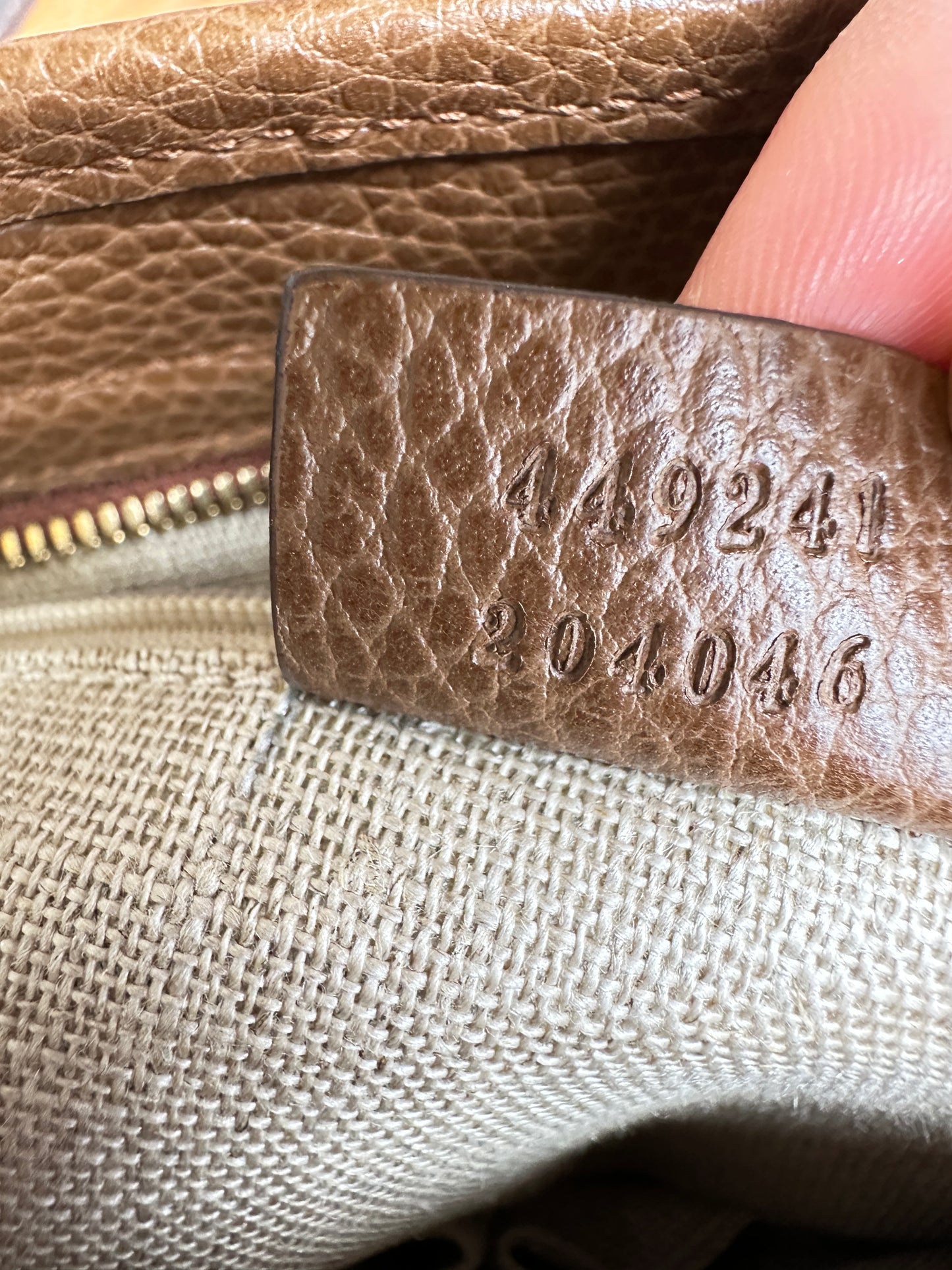 Gucci Bree Convertible Tote GG Canvas with Leather Small Brown 73842
